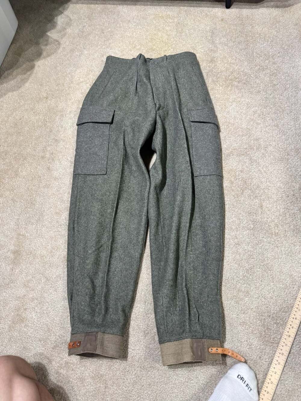 Vintage Swedish Military M39 Wool Cargo Pants Size C48